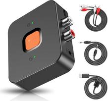 "Bluetooth 6.0" garso adapteris, 3,5 mm AUX "Bluetooth" imtuvas, skirtas stereofoninei įrangai, grotuvui, AV imtuvui, projektoriui, delninukams ir planšetiniam kompiuteriui