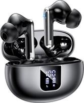 "Bluetooth" ausinės, "In-Ear" ausinės, belaidės ANC "Bluetooth 5.4", 36 val. atkūrimo laikas, LED ekranas, skaidrumo režimas, stereofoninis garsas su giliais bosais, atsparios vandeniui IP7