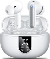 "Bluetooth" ausinės, belaidės "Bluetooth 5.3" sporto ausinės su 4x ENC mikrofonais, "Bass Stereo" ir 42 val. veikimo laikas, IPX7 vandeniui atsparios ausinės, LED baterijos ekranas, suderinamos su "iOS", "Android