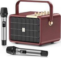 "Bluetooth" garso kolonėlė, 160 W, tragiška, kabeliukai, laužyta, Lauke, Židinyje, Vakarėlyje, "Bluetooth" garso kolonėlė su žemų dažnių garsiakalbiu, didelė, patikima, stereo, aukštesni bosai, Boombox (Burgundija)