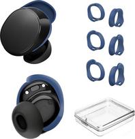 "Bose QuietComfort Earbuds" ausinių ausinės (2024), silikoninis sportinio ausies kablio dangtelis, "Bose QC Earbuds" ausinių priedai, neslystančių pakaitinių ausinių rinkinys (S, M, L) (mėlyna) (3 poros)