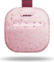 "Bose SoundLink Micro" nešiojamasis garsiakalbis (2 kartos), belaidis lauko garsiakalbis su iki 12 valandų veikiančia baterija, atsparus vandeniui ir dulkėms, gėlių rožinės spalvos - riboto leidimo