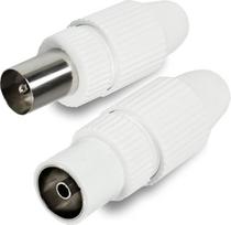 "com-four®" TV antenos koaksialinio kištuko jungtis balta