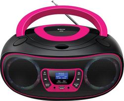 "Denver DAB+ Boombox" su DAB+/FM radijo imtuvu, "Bluetooth" funkcija, rožinės spalvos