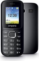 "emporia FN313 Senior" mobilusis telefonas 2G, mygtukinis mobilusis telefonas be sutarties, mobilusis telefonas su pagalbos mygtuku, 1,77 colio ekranas, juodas