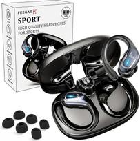 "Feegar" belaidės "Bluetooth 5.4" sportinės ausinės su triukšmą slopinančiu mikrofonu, 70 valandų baterijos veikimo laikas, į ausis, IPX5, stiprūs bosai, skambučiai be triukšmo