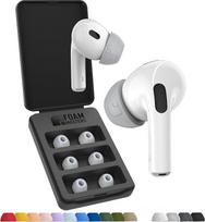 "Foam Masters" atminties putų ausų kištukai, skirti "AirPods Pro" 1 ir 2 kartai, 3 poros, juoda magija, 6.0 Patogūs, saugūs, sustiprinto triukšmo slopinimo pakaitiniai ausų kištukai, pilka M