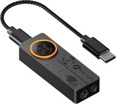 "Fosi Audio" DS3 USB-C DAC ausinių stiprintuvas su žaidimų 7.1 erdviniu garsu, ES9039Q2M XMOS POWERED, DSD512, 3,5 mm viengubas 4,4 mm subalansuotas, nešiojamasis HiFi stiprintuvas kompiuteriui/telefonui/PS5/komutatoriui, juodas