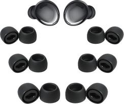 "Galaxy Buds Pro" pakaitiniai ausų antgaliai Juodos spalvos silikoninės ausinės su puikia triukšmo izoliacija ir komfortu Mišraus dydžio silikoninės ausinės "Samsung" 3 dydžių (S/M/L) 6 poros