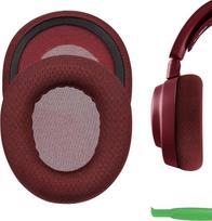 "Geekria Comfort" patogūs pakaitiniai tinkliniai ausinių įdėklai, skirti "SteelSeries Arctis Nova Pro Wired", "Arctis Nova1", "Nova3", "Nova4", "Nova5", "Nova7" ausinėms (raudoni)