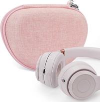 "Geekria NOVA" ausinių dėklas, suderinamas su "Beats Studio Pro", "Solo3", "Solo2", "SoloHD" dėklu, pakaitinis kietas kelioninis dėklas su kabelio laikymo vieta (rožinis)