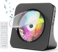 "Gueray" nešiojamasis CD grotuvas, "Bluetooth" CD Kpop grotuvas staliniam kompiuteriui su HiFi garso garsiakalbiu, mielas FM radijo CD muzikos grotuvas namams su nuotolinio valdymo pultu, dulkių dangčiu, LED ekranu