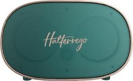 "Halterrego" "Bluetooth" garsiakalbis Retro Green BT V5.0 kortelių skaitytuvas Micro SD AUX-IN 6W RMS įkraunama baterija 1200mAh