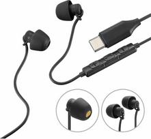 "Hama", "CALM" ausinės į ausis su mikrofonu Kabelis su apsauga nuo susisukimų USB-C juodas