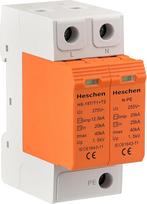 "Heschen" apsaugos nuo viršįtampių įtaisas SPD, HS-15T kombinuotas T1+T2 tipo ribotuvas, 1+N-PE 275V AC, 40 kA žaibo srovės ribotuvas, atsparus ugniai, 35 mm DIN bėgelis, CE