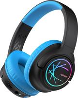 "iClever" vaikiškos "Bluetooth" ausinės su LED lemputėmis, 74/85 dBA garsumo riba, 43 valandų trukmės, stereofoninis garsas, C tipo AUX kabelis, "Bluetooth 5.3" vaikiškos ausinės planšetėms ir kelionėms