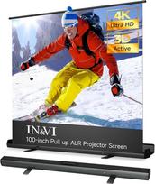 "IN&VI" nešiojamasis 100 colių 16:9 formato projektoriaus ekranas su stovu, idealiai tinka namų kinui, vidaus ir lauko filmams