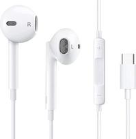 "iPhone 17/16/16/16e/15 Pro Max/Plus iPad Pro" ausinės su C tipo kabeliu, mikrofonu, garsumo valdymu, skirtos "Samsung S23 S22 S21 S20 A53 A54 A34 Google Pixel