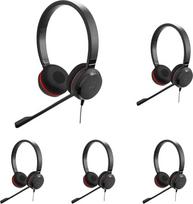 "Jabra Evolve 20 SE" stereofoninės ausinės - "Microsoft Teams" sertifikuotos ausinės VoIP minkštajam telefonui su pasyviu triukšmo slopinimu, USB-A laidas su skambučių valdymu - juodos spalvos (5 vnt.)