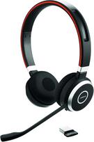 "Jabra Evolve 65 SE" belaidės stereofoninės ausinės - "Bluetooth", triukšmą slopinantis mikrofonas, ilgas akumuliatoriaus veikimo laikas, dvigubas ryšys, sertifikuotos "MS Teams", palaiko kitas platformas - juodos spalvos