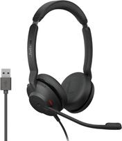 "Jabra Evolve2 30" ausinės - stereofoninės ausinės su triukšmo slopinimo funkcija, sertifikuotos "Microsoft Teams", su 2 mikrofonų skambučių technologija, USB-A laidas, juodos spalvos