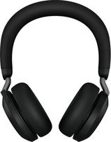 "Jabra Evolve2 75" belaidės kompiuterio ausinės su įkrovimo doku, "8 Micro" technologija - dvigubos putų stereofoninės ausinės su moderniu aktyviu triukšmo slopinimu, USB-C "Bluetooth" adapteriu ir suderinamumu su UC - juodos spalvos