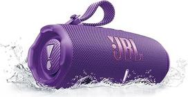 "JBL Charge 6" nešiojamasis "Bluetooth" garsiakalbis, 28 valandų baterijos veikimo laikas, atsparus vandeniui, dulkėms ir smūgiams, "Pro Sound" garsas su "AI Sound Boost", "Auracast Multi-Speaker", violetinės spalvos