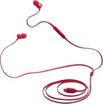 "JBL Tune 310C" ausinės - laidinės vidinės ausinės su "JBL Pure Bass" garsu, mikrofonu ir USB-C prievadu - raudonos spalvos