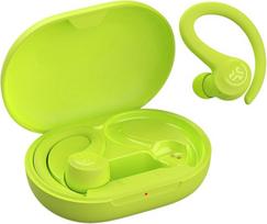 "JLab Go Air Sport", belaidės ausinės į ausis, "Bluetooth" ausinės, sportinės ausinės, 32+ valandų, USB įkrovimo dėklas, 3 EQ garsas, tikros belaidės ausinės sporto salei, bėgimui, geltonos spalvos