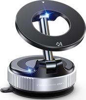 "Jononser" magnetinis automobilinis telefono laikiklis - sidabrinis su nano gelio siurbtuku, 360° reguliuojamas ir sulankstomas, suderinamas su "iPhone 12-17/MagSafe", skirtas prietaisų skydeliui ir priekiniam stiklui