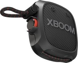 "LG Xboom Go XG2TBK", didelės galios garsiakalbis, "Bluetooth", galingi bosai, atsparus vandeniui ir dulkėms pagal IP67, karinis atsparumas, DJ funkcijos, karaokė, pritaikomas apšvietimas, juodas