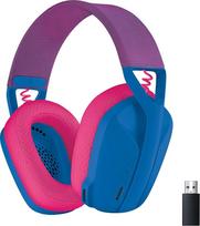 "Logitech G 435 LIGHTSPEED" belaidės "Bluetooth" žaidimų ausinės, lengvos ausinės per ausis, įmontuoti mikrofonai, 18 val. baterija, suderinamos su "Dolby Atmos", kompiuteriu, PS4, PS5, mobiliuoju telefonu, "Nintendo