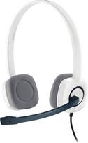 "Logitech H150" ausinės su mikrofonu, stereofoninės ausinės, mikrofonas ir reguliuojama galvos juosta, putplasčio ausų pagalvėlės, dviguba garso / mikrofono jungtis su dviem 3,5 mm jungtimis, kompiuteris / nešiojamasis kompiuteris - baltos / pilkos spalvo