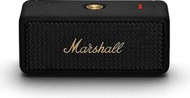 "Marshall Emberton II" "Bluetooth" nešiojamasis garsiakalbis, belaidis, atsparus vandeniui, juodos ir žalvario spalvos