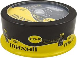 "Maxell CD-R" 52x tušti 700MB diskai su papildoma apsauga (50 diskų pakuotė - su verpste)