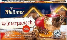 "Meßmer Winterpunsch" vaisių arbata su virinto vyno skoniu, be alkoholio, 20 arbatos maišelių, veganiška, be glitimo, be laktozės