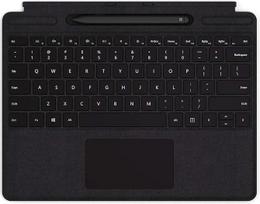 "Microsoft" "Surface Pro Signature" klaviatūra su plonu rašikliu, skirta "Surface Pro 8, 9, X" (QWERTY anglų kalba), juoda (atnaujinta)