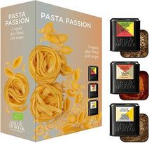 "Mill & Mortar Pasta Passion" ekologiškų prieskonių rinkinys, 3 prieskonių mišiniai be druskos makaronams ir makaronų patiekalams Dovanų rinkinys su receptų kortelėmis, skirtas mėgėjams virėjams