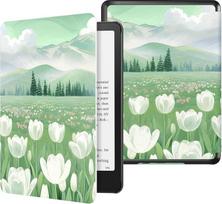 "MoKo" dėklas 7 colių "Kindle Paperwhite" (12th Gen 2025/2026) ir "Kindle Colorsoft Signature Edition 2025/2026", lengvas PU apsauginis dėklas su automatinio miego / pabudimo funkcija, skirtas "Kindle Paperwhite" 2024, Lush