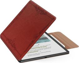 "MoKo" magnetinis dėklas naujam 11 colių "Kindle Scribe 2025" (3 kartos) ir "Kindle Scribe Colorsoft 2025" (1 kartos) - plonas "Folio Premium" PU odos dangtelis su rašiklio uždarymu ir automatiniu miego žadinimu, senovinis stilius