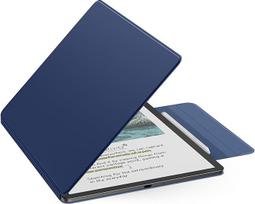 "MoKo" magnetinis dėklas naujam 11 colių "Kindle Scribe 2025" (3 kartos) ir "Kindle Scribe Colorsoft 2025" (1 kartos) - plonas "Folio Premium" PU odos dangtelis su rašiklio uždarymu ir automatiniu miego žadinimu, tamsiai mėlynas