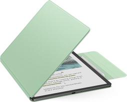 "MoKo" magnetinis dėklas naujam 11 colių "Kindle Scribe 2025" (3 kartos) ir "Kindle Scribe Colorsoft 2025" (1 kartos) - plonas "Folio Premium" PU odos dangtelis su rašikliu ir automatiniu miego žadinimu, žalias