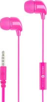 "Music Sound" | Spalvotos ausinės į ausis | Ausinės su kabeliu ir mikrofonu - 3,5 mm lizdas - rožinės spalvos
