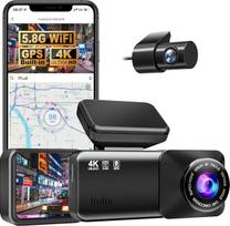 "Osmo Dashcam Pro 2.0" su 4K priekine galine kamera, 5,8 GHz "WiFi", nemokama 64GB kortele, prietaisų skydelio vaizdo kamera su parkavimo stebėjimo funkcija, 170° plačiu kampu, parkavimo režimu ir naktiniu matymu