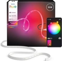 "Philips Hue Flux Flux" lauko 10 metrų įvairiaspalvė LED šviesos juosta, 3000 lm LED juosta, spalvota LED juosta, lankstus lauko apšvietimas, "Chromasync" spalvų maišymas, atspari oro sąlygoms, programėlės ir balso valdymas