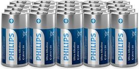 "Philips Ultra C" šarminės baterijos LR14 - skirtos žibintuvėliams ir žaislams, 20 vnt.