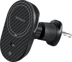 "pitaka" mobiliojo telefono laikiklis su įkrovimo funkcija Qi2 įkrovimo funkcija, suderinamas su "Magsafe" 15W automobiliniu įkrovikliu, 360° pasukamu vėdinimu, skirtu "iPhone 17/16/15/14/13" serijai ir "MagEZ" dėklu, skirtu "Galaxy S25/S24/S23