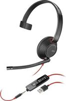 "Plantronics Blackwire C5220" stereofoninės ausinės su USB C jungtimi, skirtos kompiuteriui - juodos spalvos