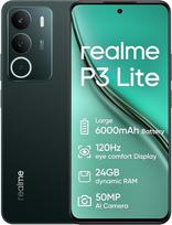 "realme P3 Lite" išmanusis telefonas 8+256GB baterija 6000mAh "Eye Comfort" ekranas 120Hz 50MP AI kamera NFC Dviejų SIM kortelių žalias