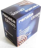 "Renata CR1025" 30 mAh 3 V baterija, 10 vnt.